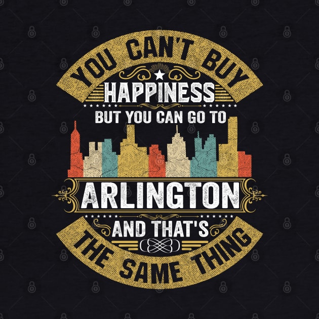 USA City Arlington City T-Shirt I Love Arlington Flag Texas State Home City Arlington Map Native American USA Flag by BestSellerDesign